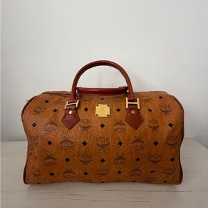 MCM Brown Logo Boston Size 40